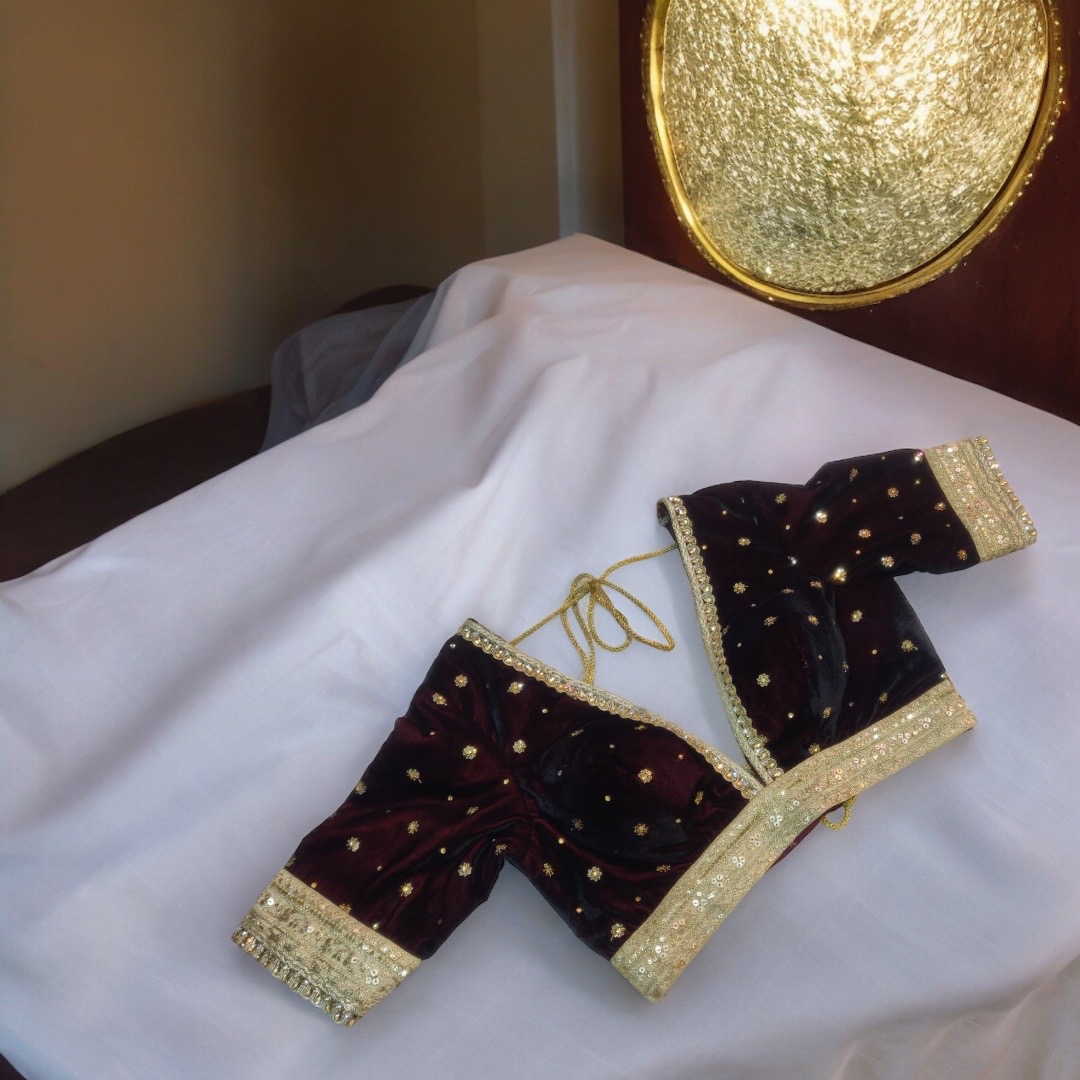 Maroon Sabhyasachi Blouse 