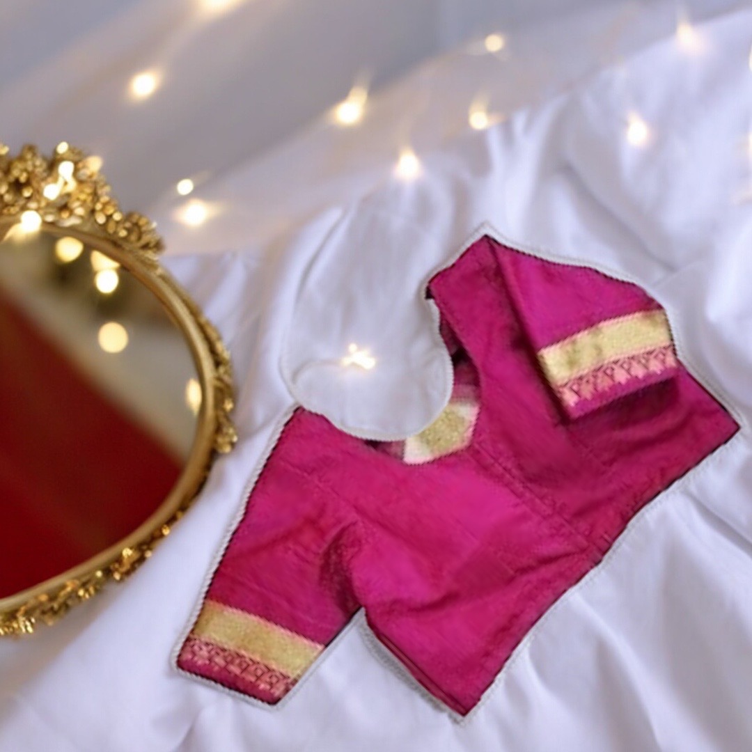 Pink 3/4 Back Work Blouse 