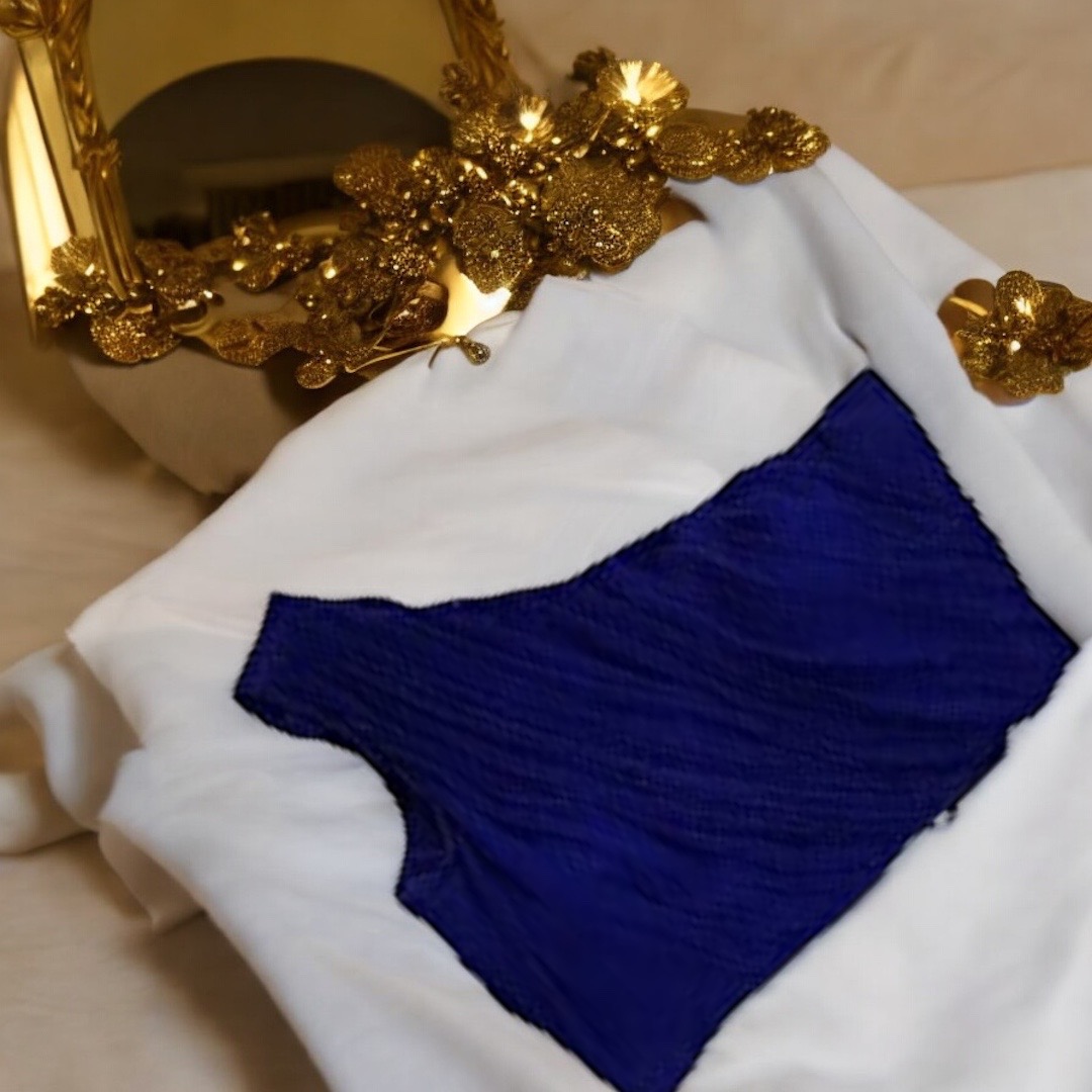 Blue One Shoulder Blouse