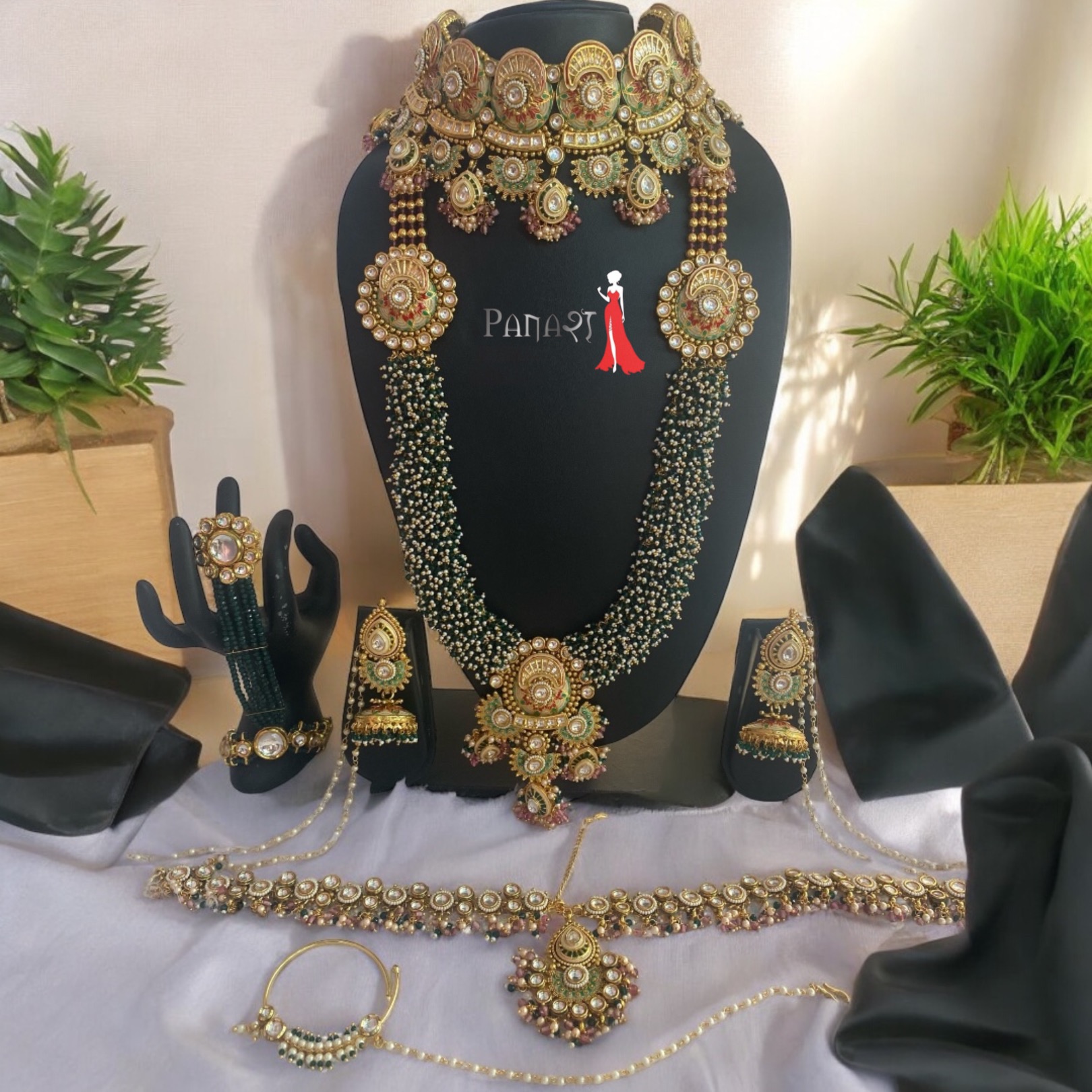 Kundan Green Full Bridal Jewellery 