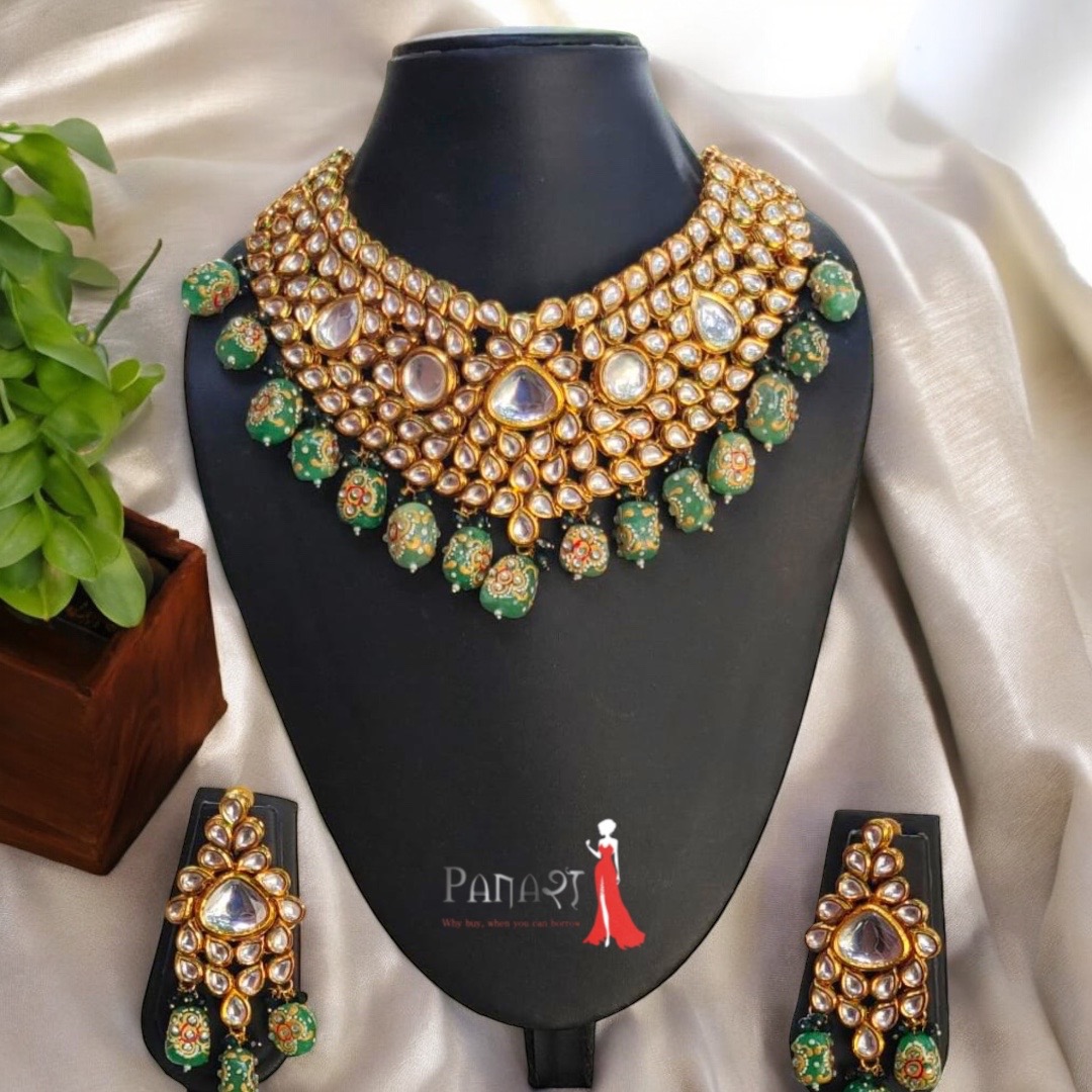 Green Kundan Chokker