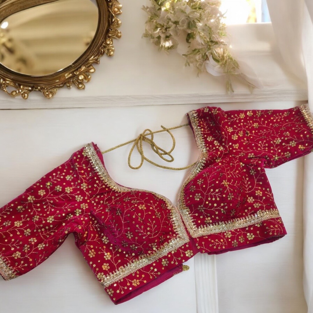 Pink velvet Blouse