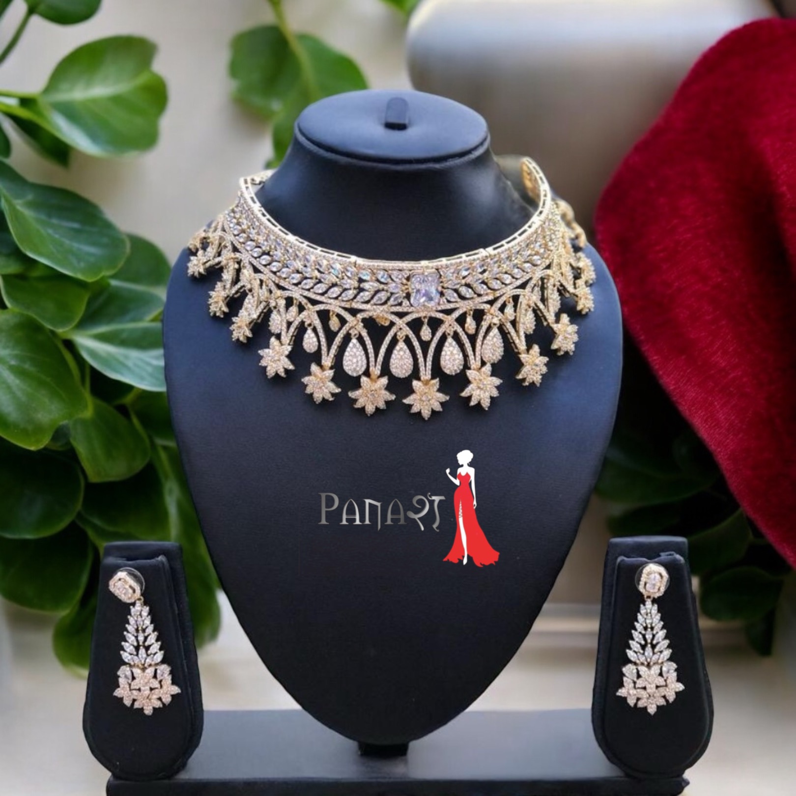 AD Bridal Golden Set Choker