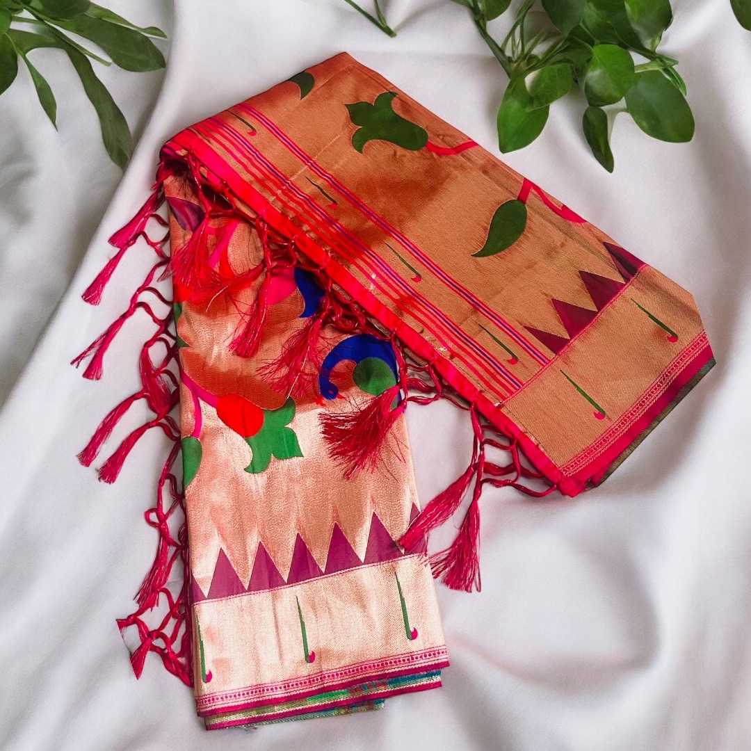 Pink peacock work shela 