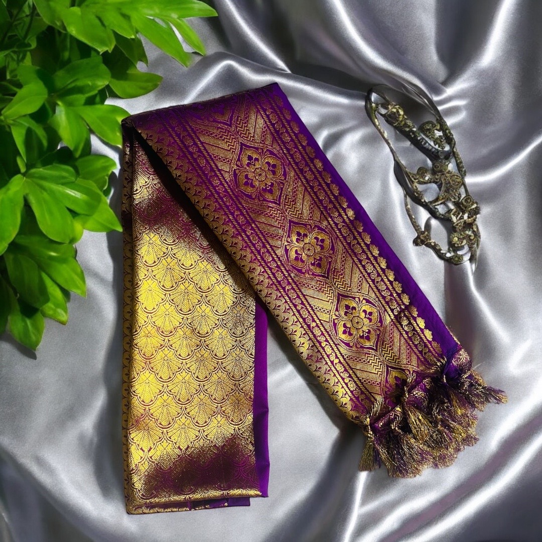 Purple Brocade Shela 