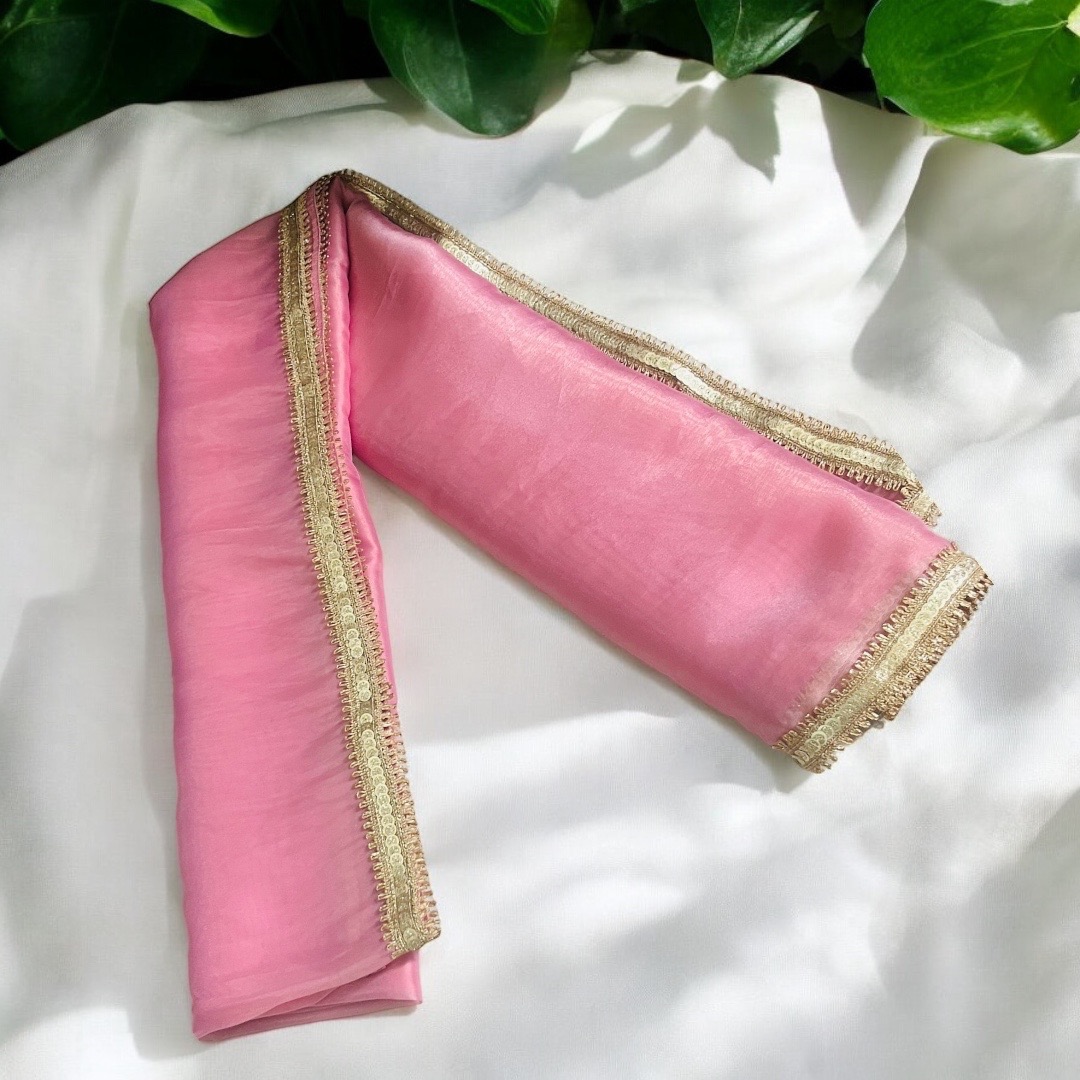 Pink organza shela 