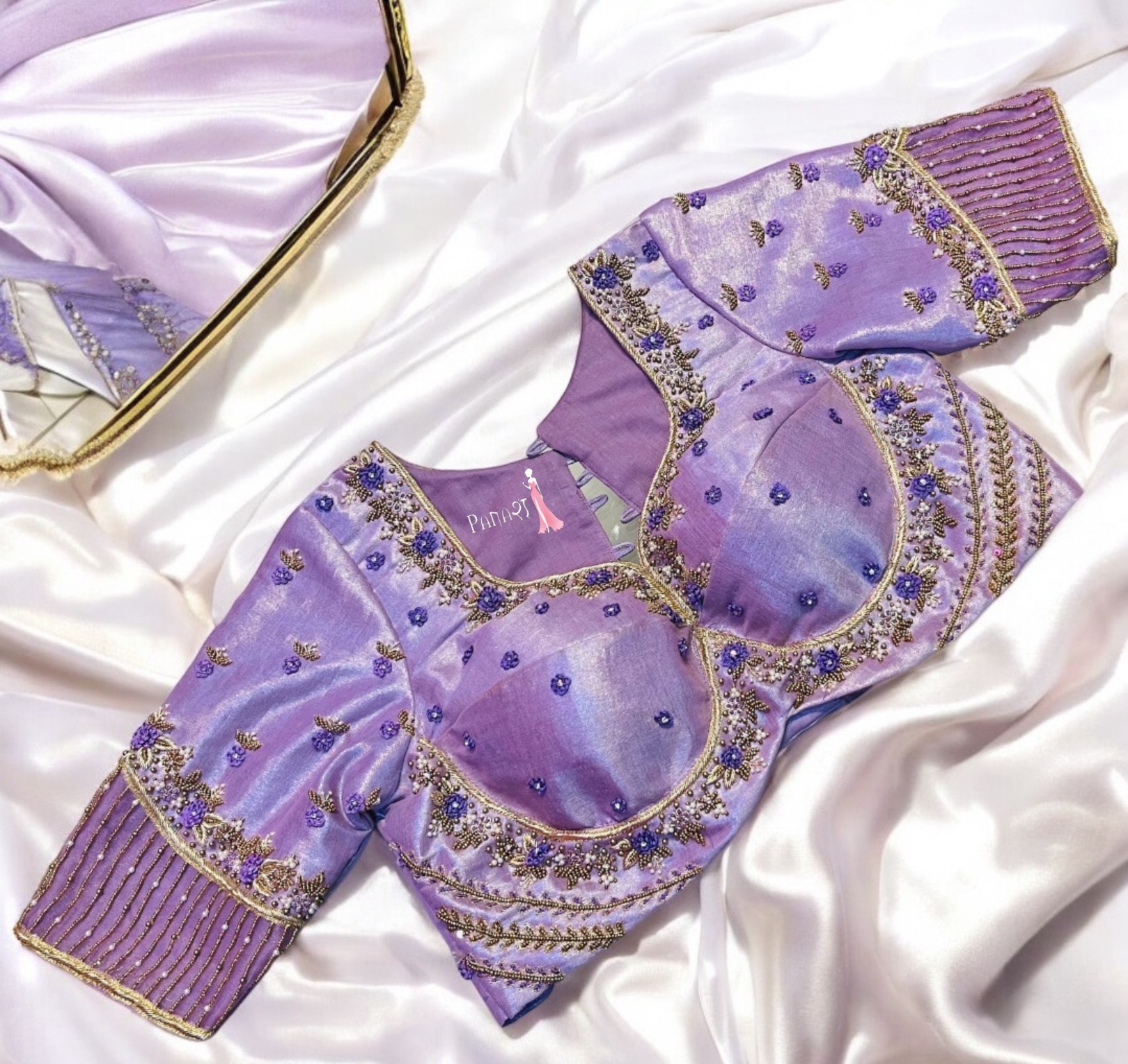 Lavender work blouse 