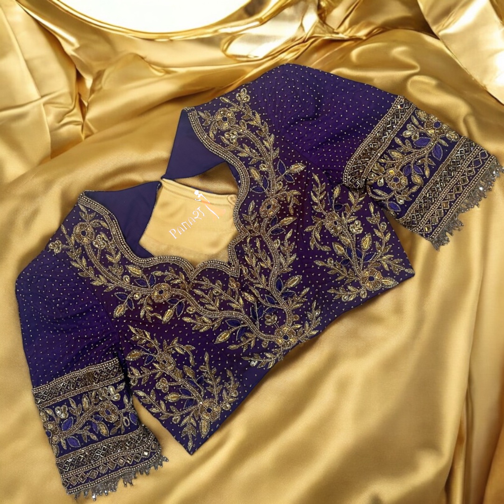 Purple work blouse 