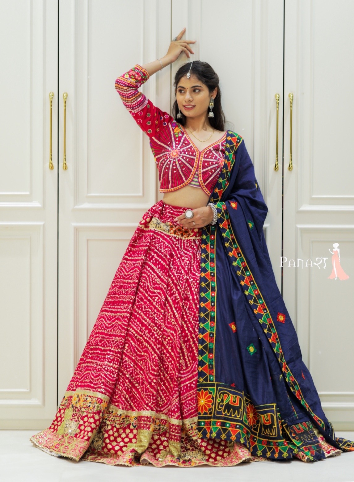 Pink Navratri Lehenga 