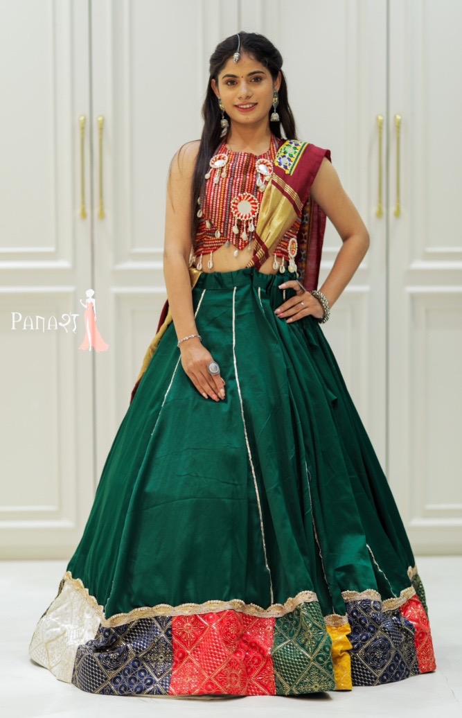 Green navratri lehenga 