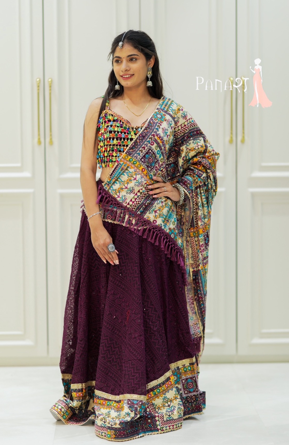 Wine Navratri Lehenga 