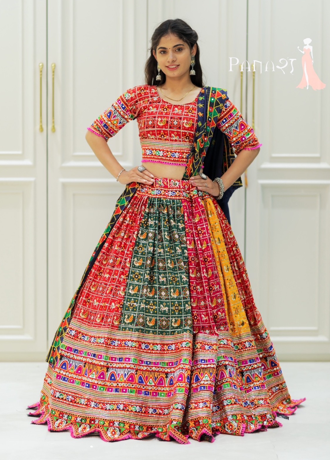 Multi Colour navratri lehenga 