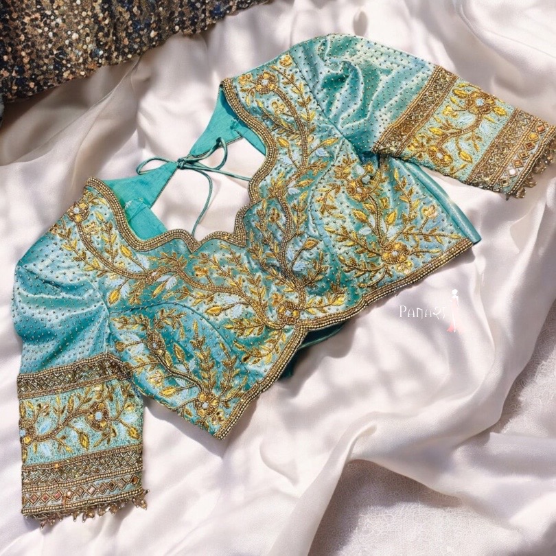 Rama Green Work Blouse 