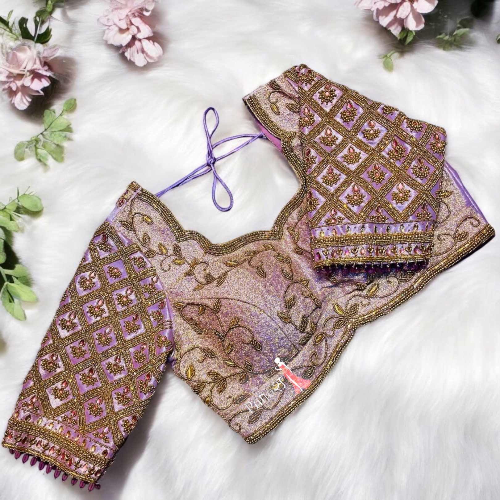 Lavender work blouse 