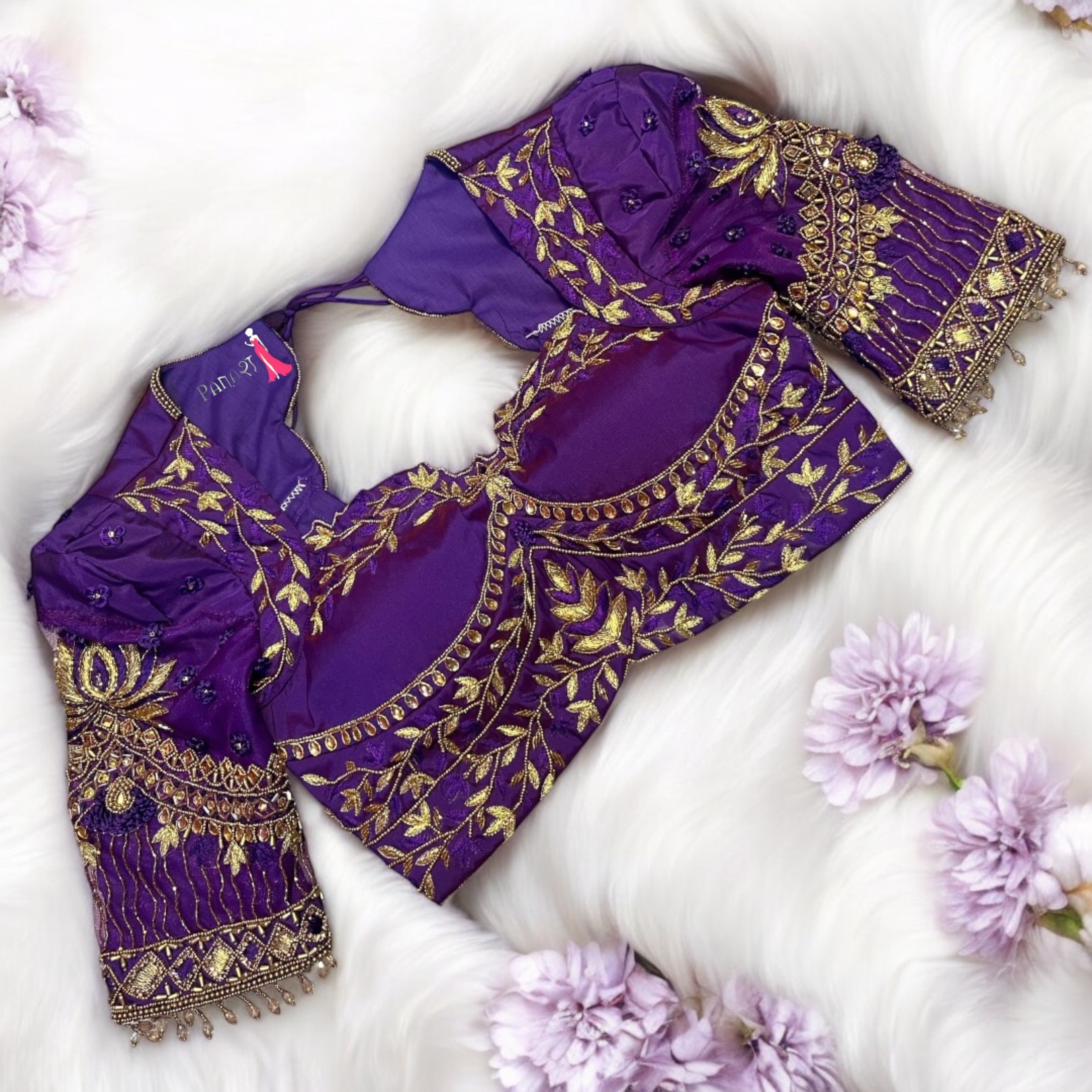 Purple work blouse 