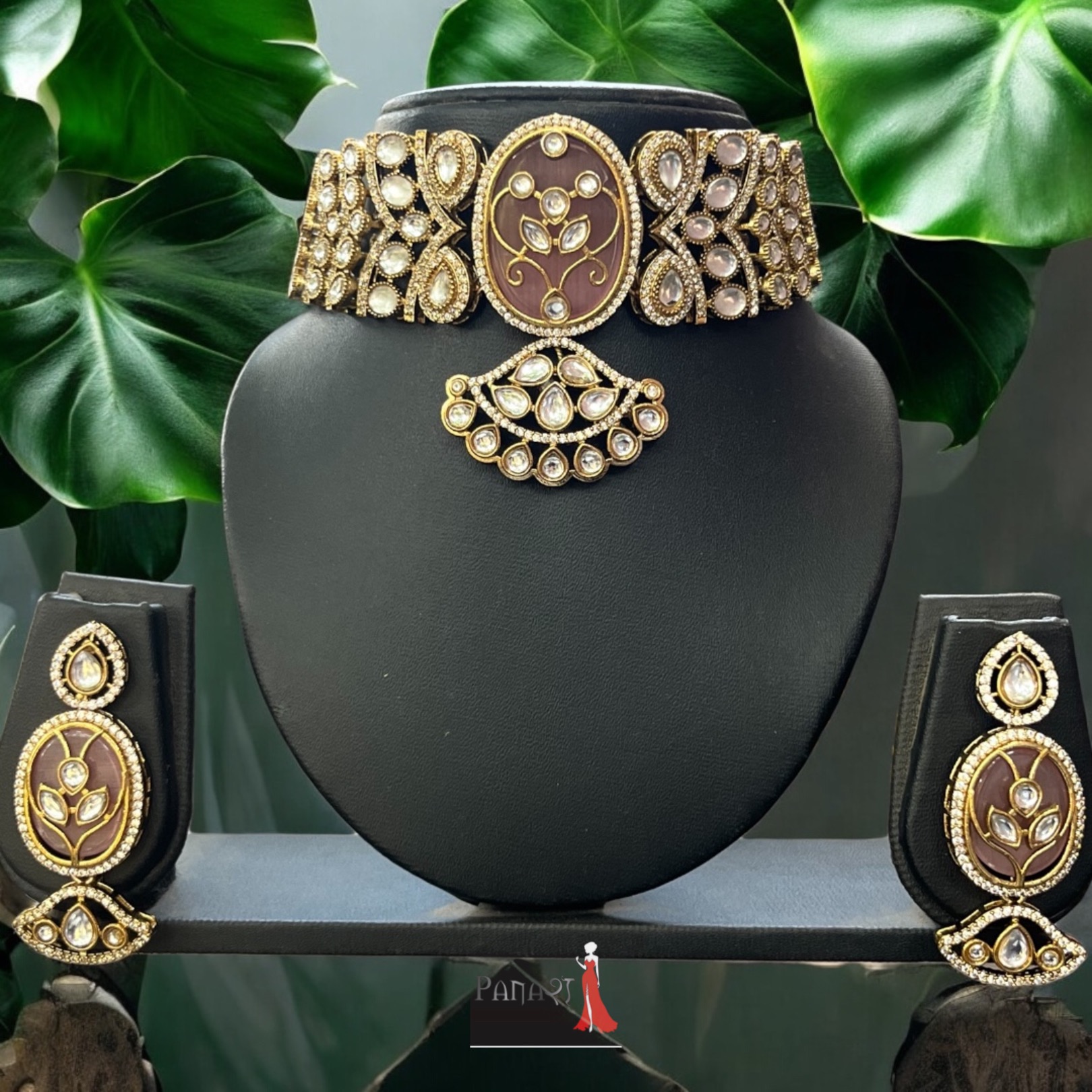  pink Kundan set 