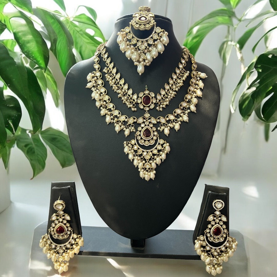 Red Kundan Set 