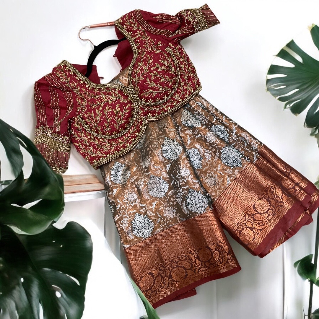 Brown saree
