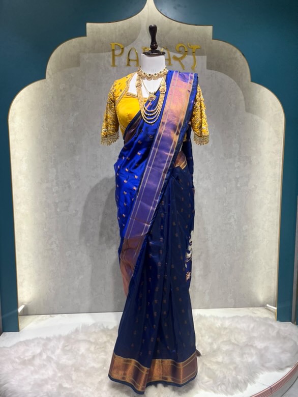 Blue saree