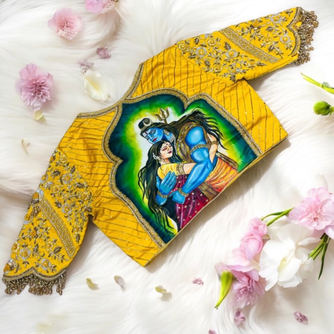 Yellow Shivparvati Blouse 