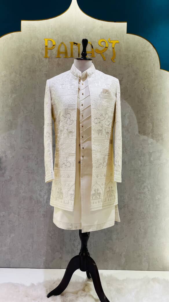 White Indowestern 38