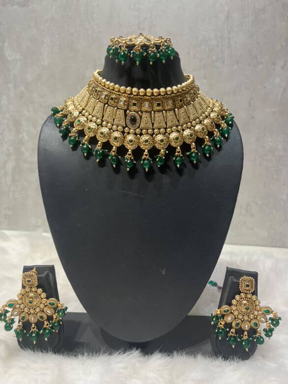 Green copper Copper Rajvadi set 