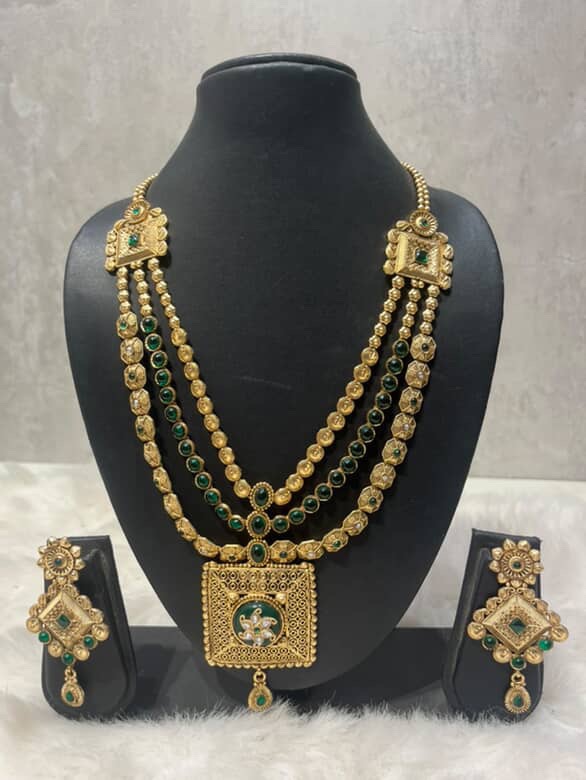 Green copper Copper Rajvadi set 