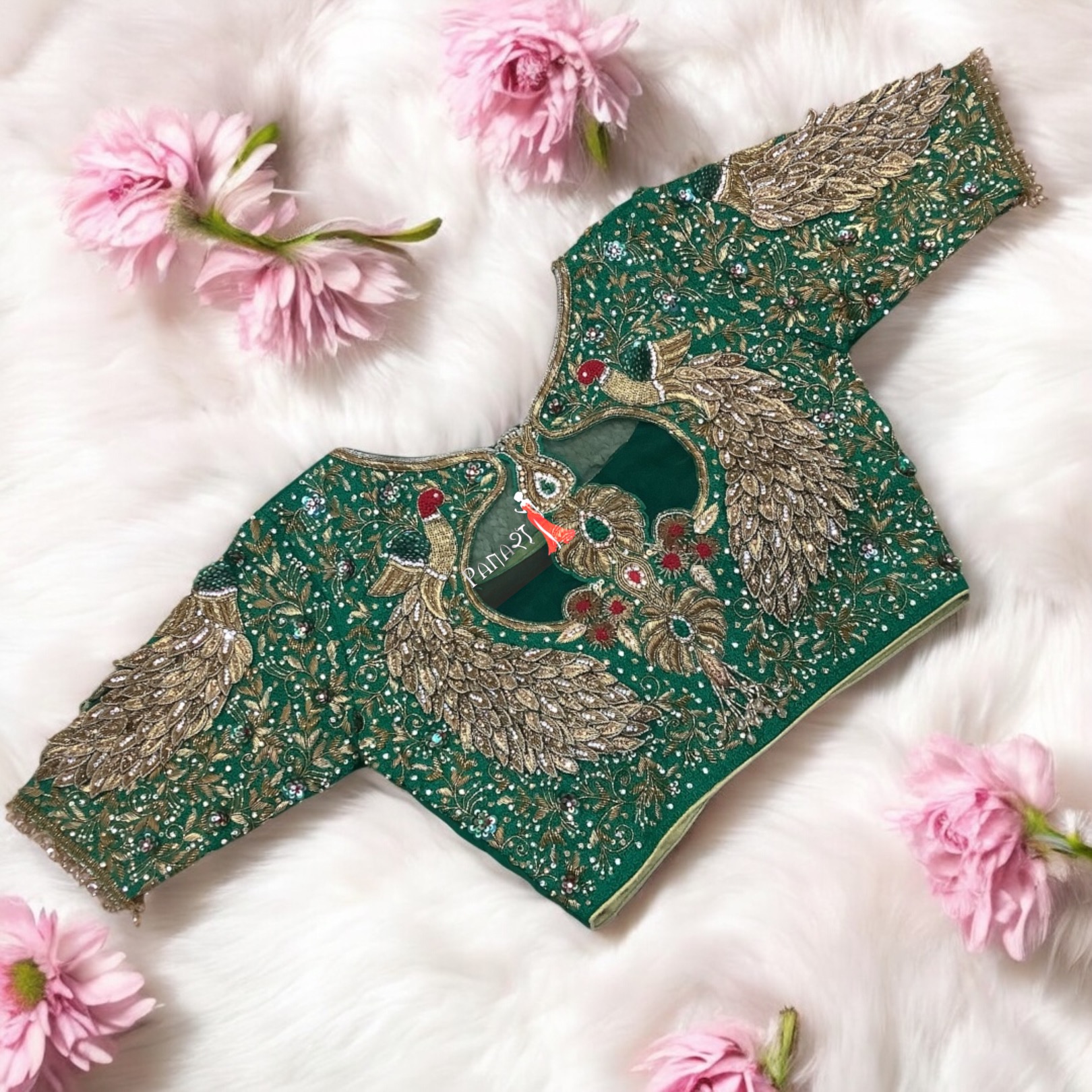Green Full Work Blouse