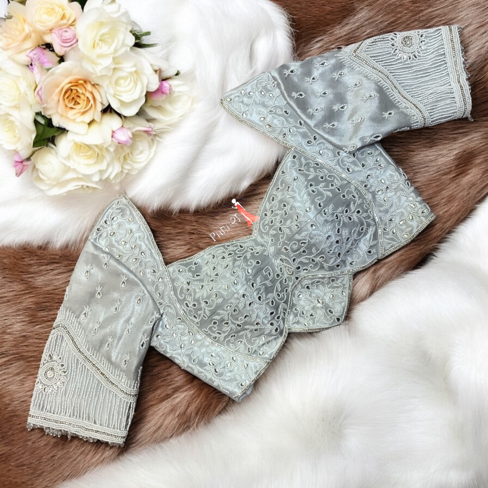 Grey Work Blouse
