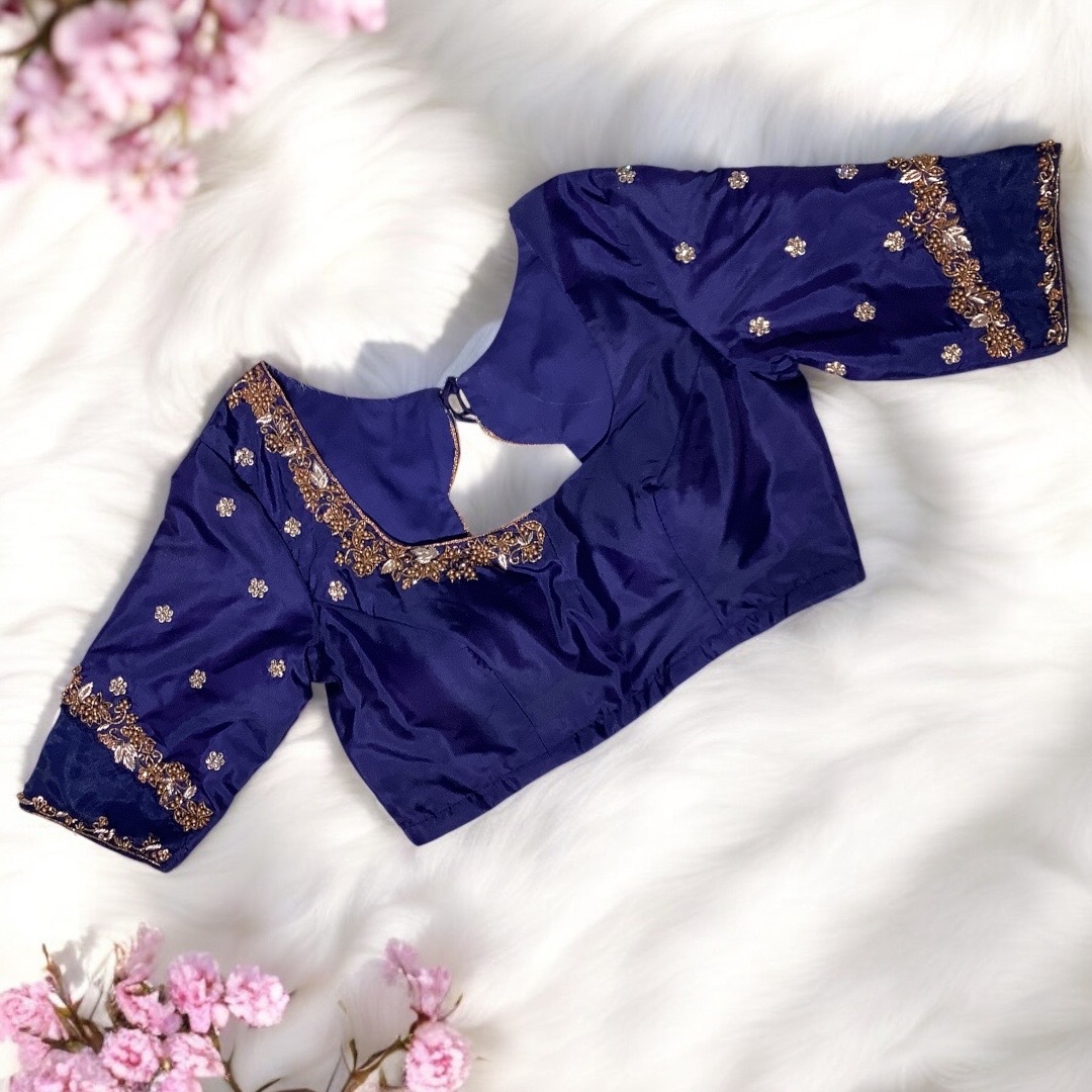 Blue aari work bls 