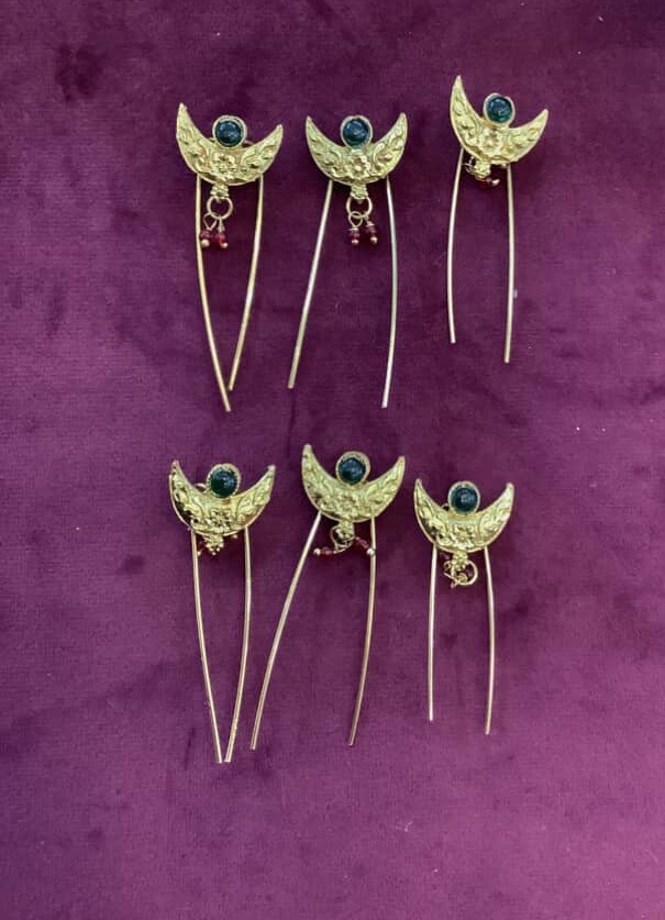 Green chandracor hair accessories 