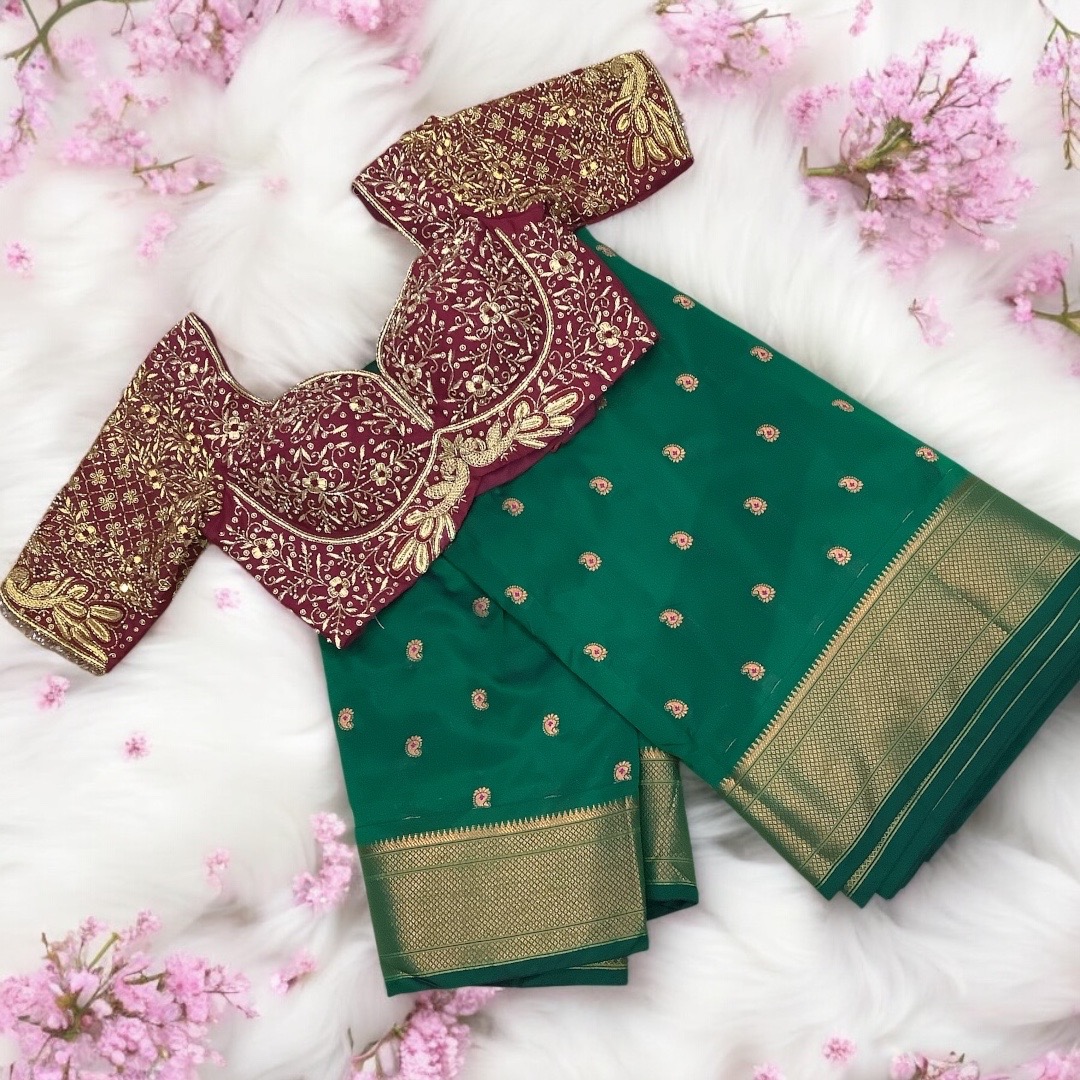 Green saree