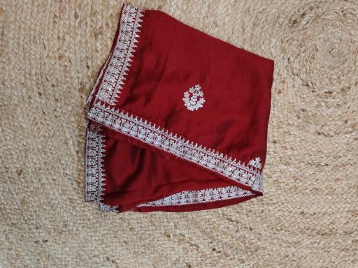Maroon cotton work Dupta 