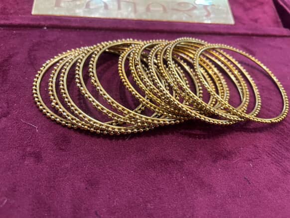 Golden Moti Bangles 