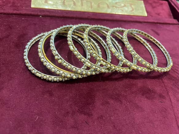 White Moti Bangles 