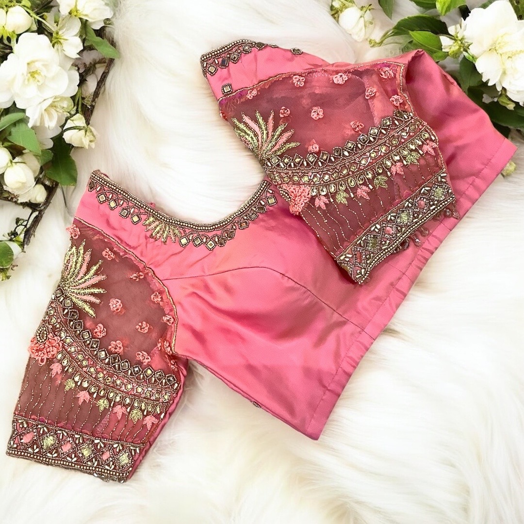 Peach work blouse 