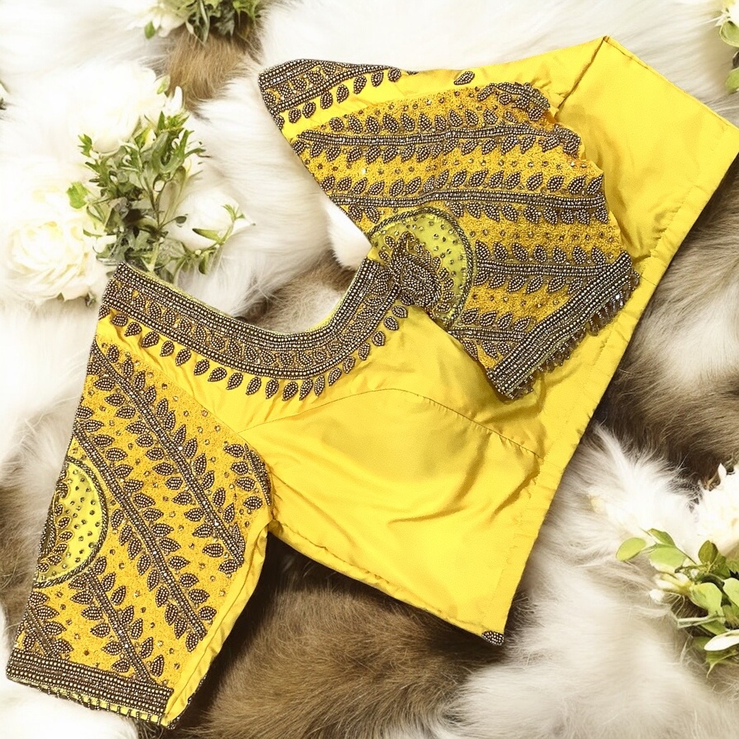 Yellow work blouse 