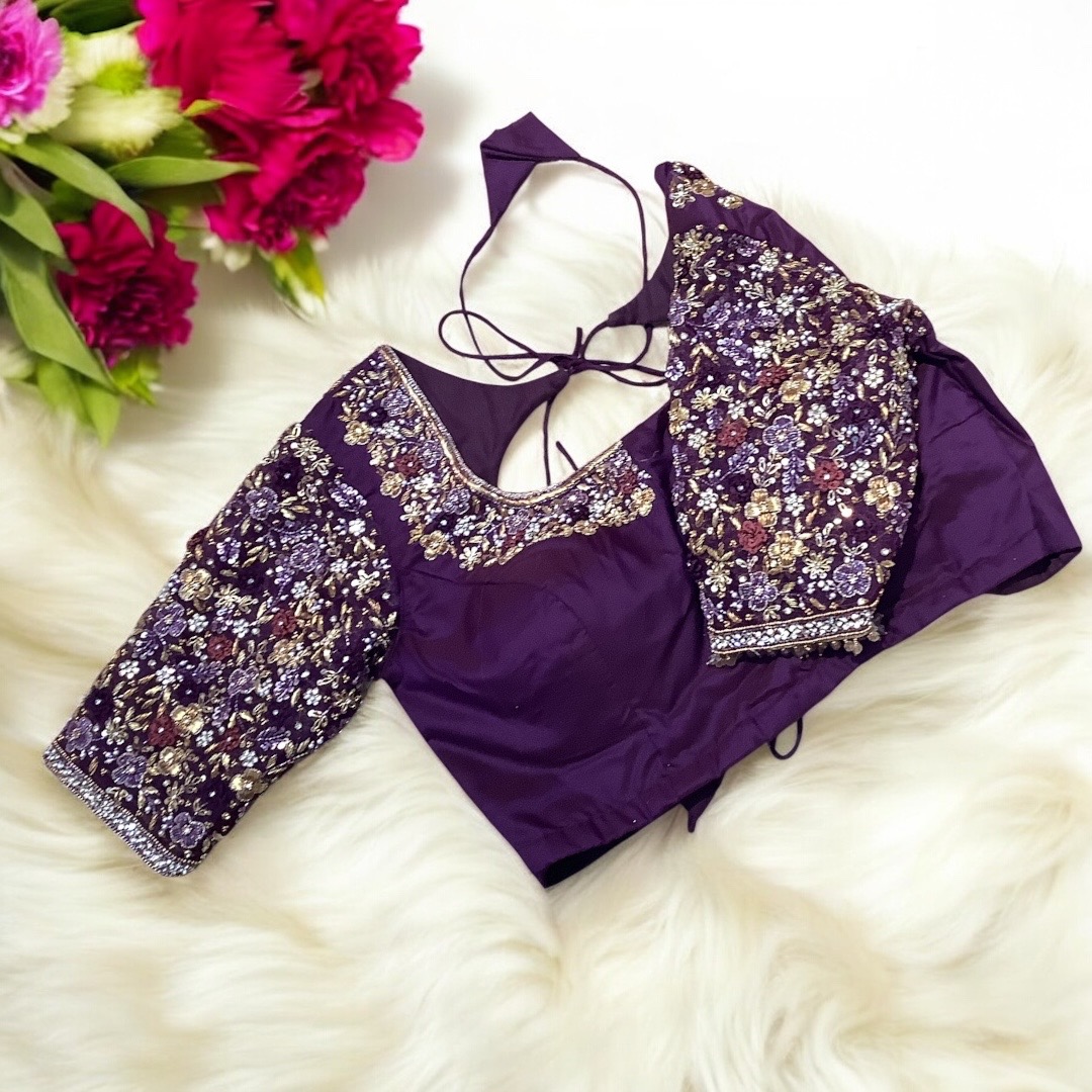 Wine work blouse