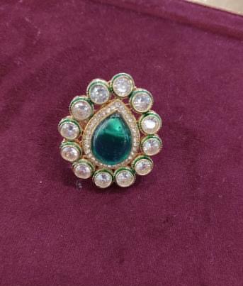 Green Kundan handring