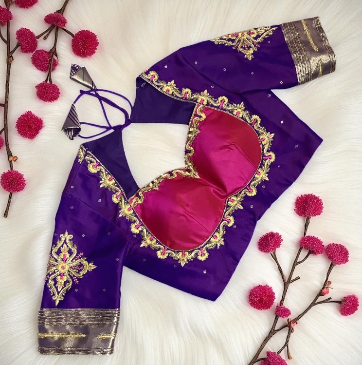 Purple Pink work blouse 