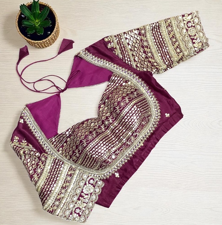 Purple Nauvari Blouse