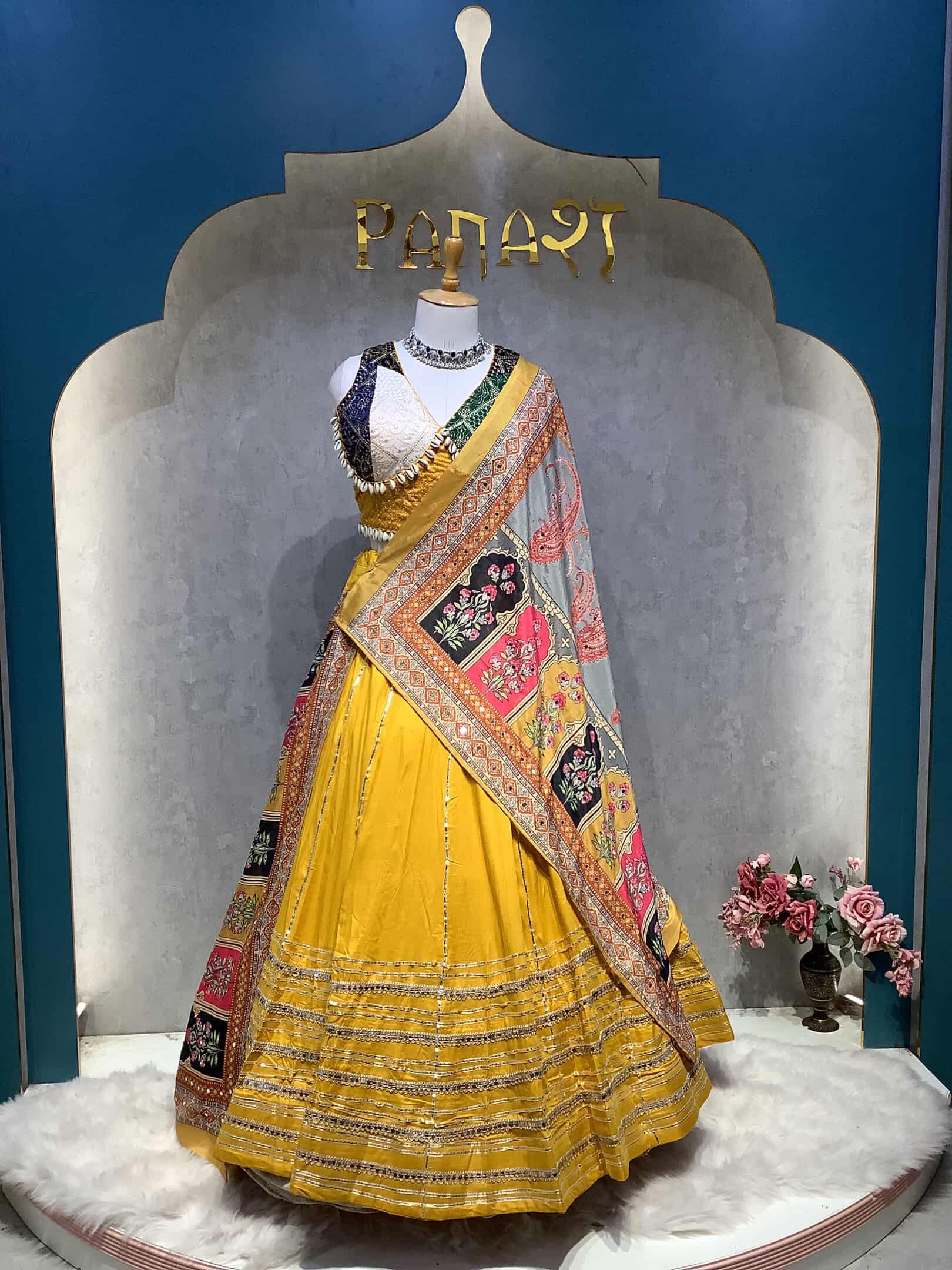 Yellow Navratri lehenga 