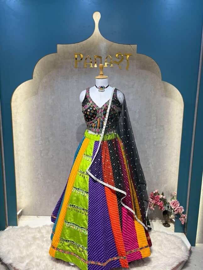 multi Colour Navratri Lehenga 