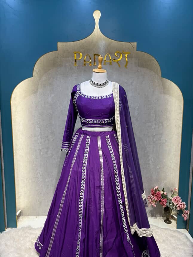 Purple navratri  lehanga