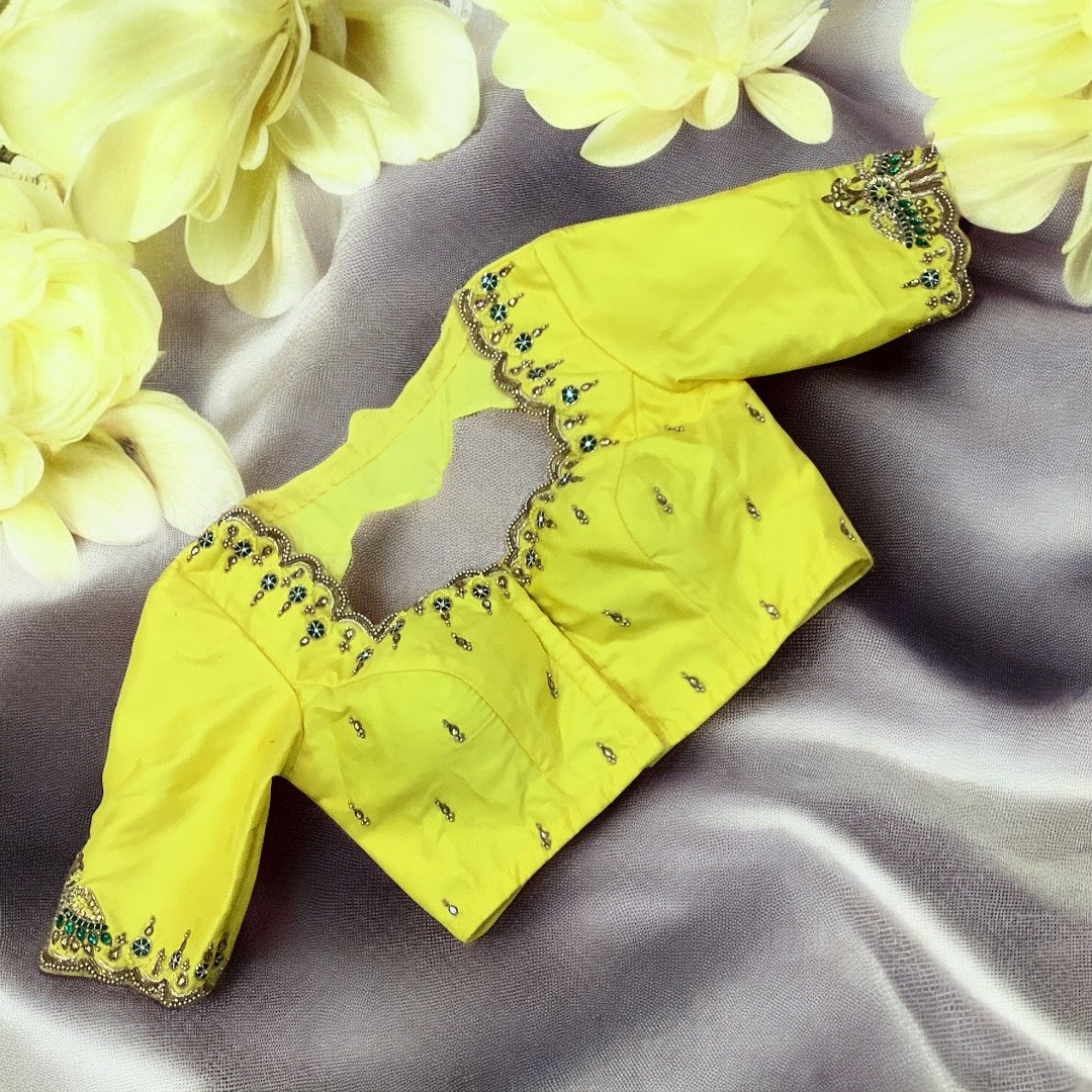 Yellow work blouse 