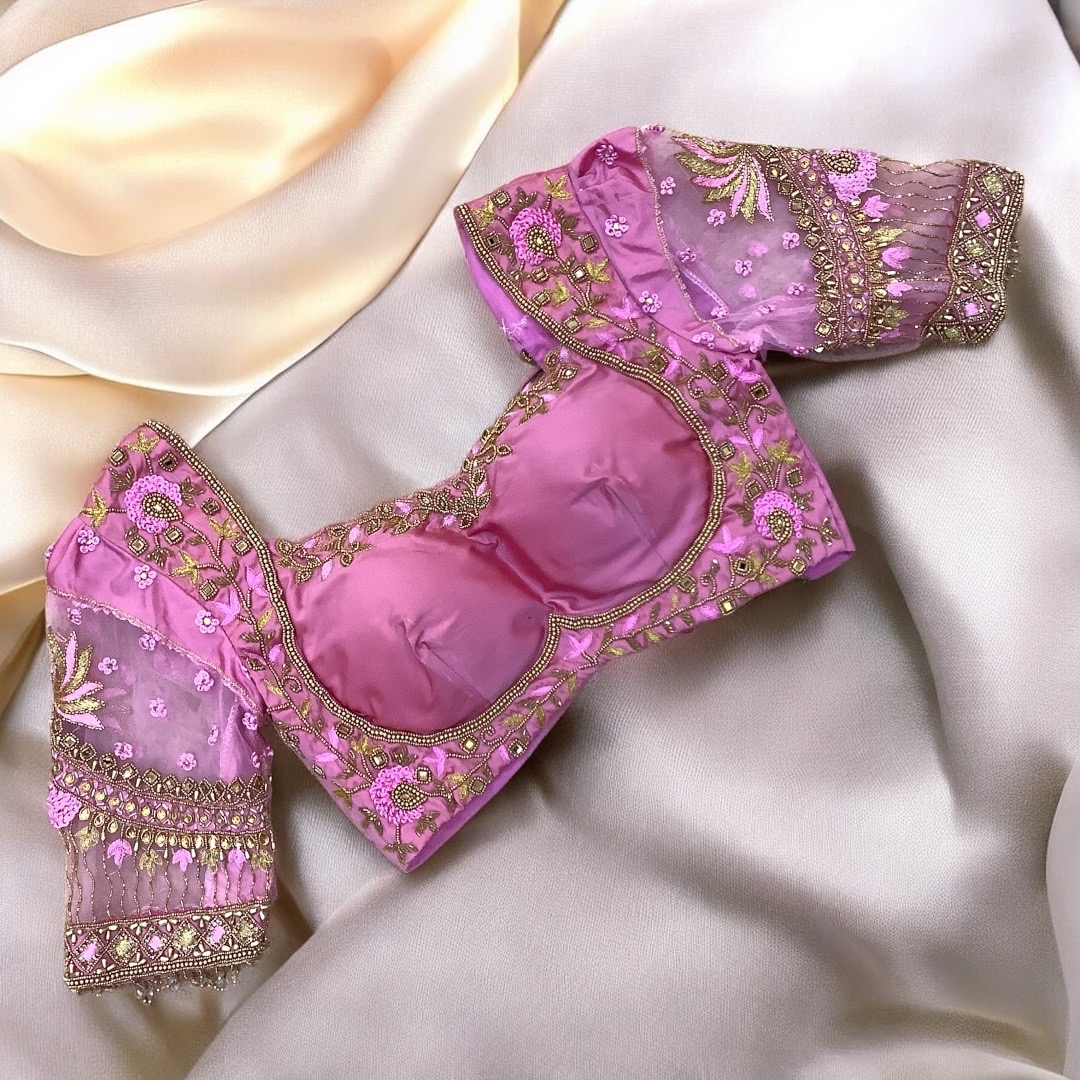 Pink Lotus work blouse