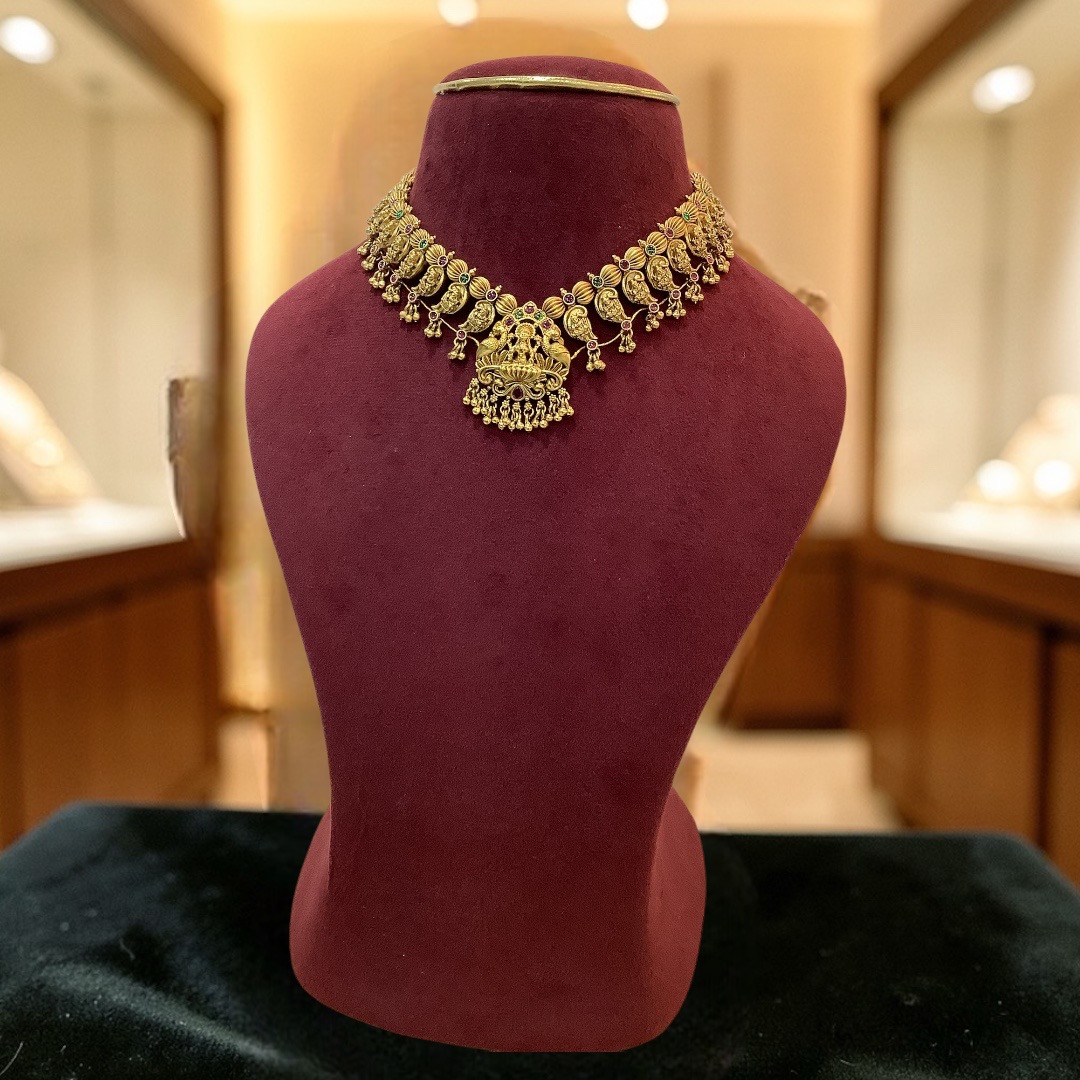 Copper small kolhapuri choker 