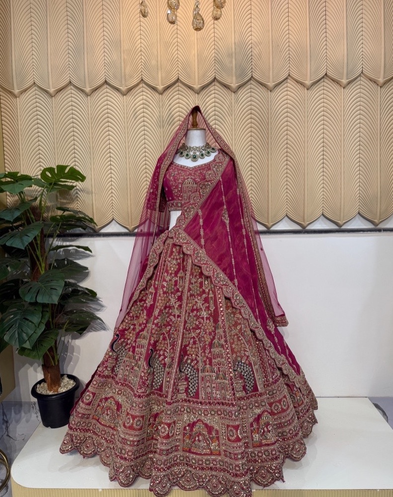 Baby Pink Bridal lehanga