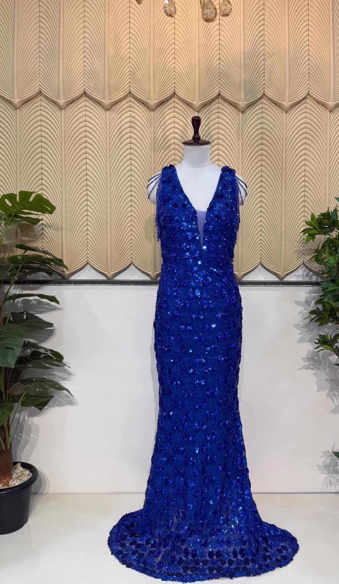 Blue Sequince Bodycon 