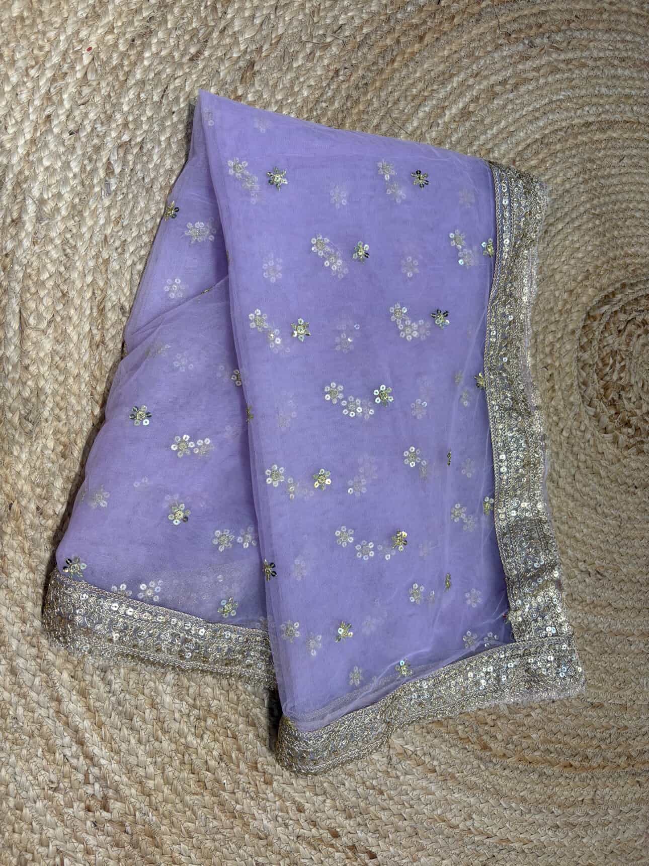 Lavender Net duptta 